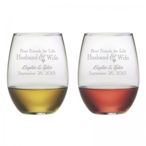 Susquehanna Glass Best Friends For Life 21 Oz. Stemless Wine Glass ZSG3082